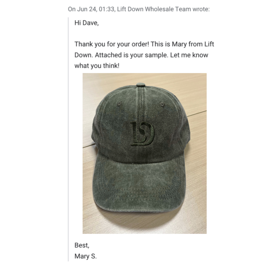 Sample photo sent for approval